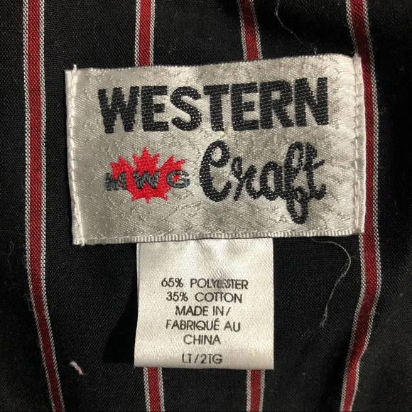 MWG western craft dress shirt LT/2TG red/black - Picture 9 of 9